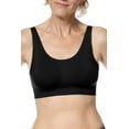 thumbnail image 1 of Amoena Womens Aylin Wire-Free Mastectomy Seamless Pocketed Mastectomy Bra Black L, 1 of 3