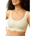 thumbnail image 1 of Amoena Womens Becky Wire-Free Seamless Organic Cotton Pocketed Mastectomy Bra Off-White L, 1 of 2