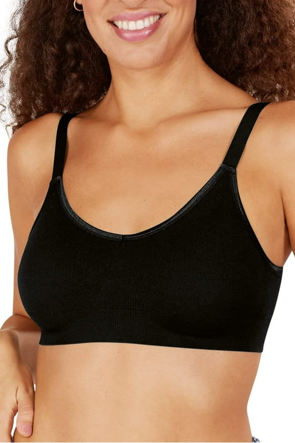 Womens Eliza Wire-Free Front Closure Pocketed Mastectomy Bra - Comfortable, Adjustable Wide Straps Black XX-Large