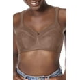 thumbnail image 1 of Amoena Womens Isadora Wire-Free Pocketed Mastectomy Bra Mocha 36C, 1 of 3