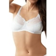 thumbnail image 1 of Amoena Womens Karolina Padded Wire-Free Pocketed Mastectomy Bra, Fashionable, Lace, Comfortable, Adjustable White/Light Nude 34B, 1 of 4