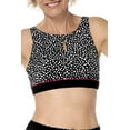thumbnail image 1 of Amoena Womens Manila High Neckline Wire-Free Bikini Top Mastectomy Pocketed Swimwear Black/White 14 B, 1 of 5
