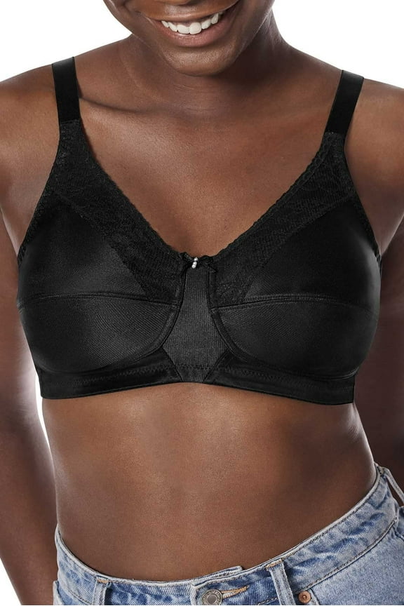Womens Nancy Non-Wired Pocketed Mastectomy Bra Black 42B