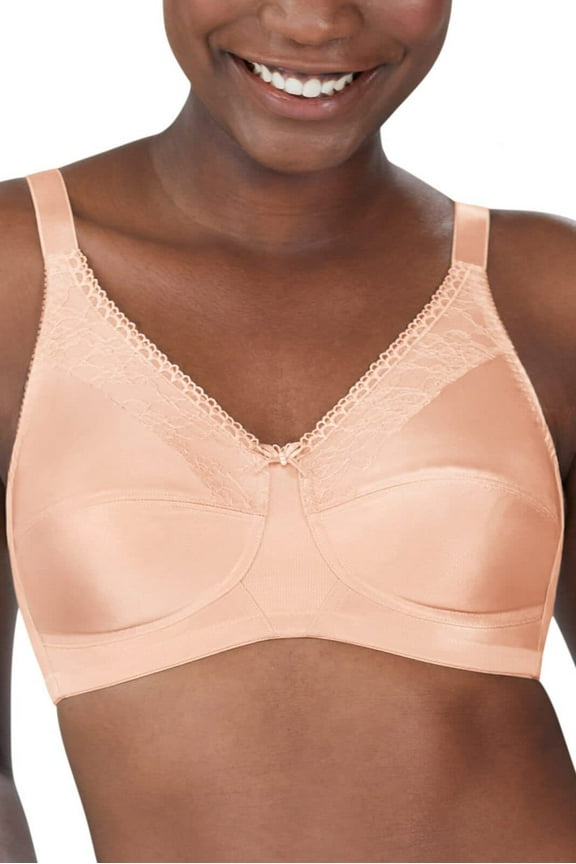 Amoena Womens Nancy Non-Wired Pocketed Mastectomy Bra Rose Nude 34DD