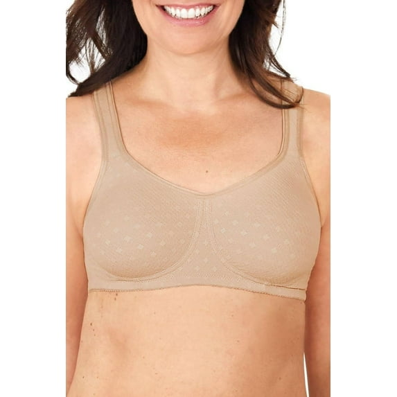 Amoena Womens Tiana Non-Wired Pocketed Mastectomy Bra - Comfortable, Wide Adjustable Straps Rose Nude 44B