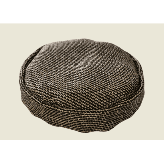 AmoghK Premium Handmade “Square” Kippot Rustic Prayer Kippah for Men Gold 13cm
