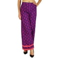 thumbnail image 1 of Amoghah Cotton Paisley Palazzo Womens Wear Elastic Waist Wide Leg Custom Pants, 1 of 5