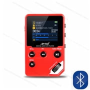 Amoi C10 Hifi MP3 Music Player HD Lossless Mini Sports Jogging DAC Radio FM TF DSD Ebook Stereo Recorder Trackwheel Walkman-8GB Red