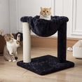 thumbnail image 1 of Amolife 14.1" Cat Tree with Hammock, Sisal Scratching Post, Plush Bed, Stable Cat Furniture for Indoor Cats and Kittens, Blue, 1 of 9