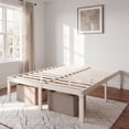 thumbnail image 1 of Amolife 14" Queen Size Bed Frame, Heavy Duty Metal Platform Bed Frame with 12.6" Under-bed Storage, Easy Assembly, Cream White, 1 of 12