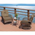 thumbnail image 1 of Amolife 3 Pieces Wicker Patio Furniture Set, Bistro Set with Outdoor Swivel Rocking Chair and Coffee Table, Khaki, 1 of 9