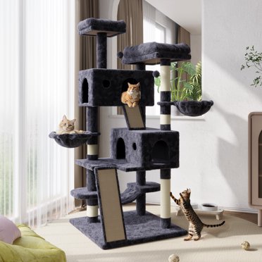 Beautiful view of Wide Cat Scratching Tower With Scratchin Pads
