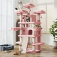 thumbnail image 1 of Amolife 68" X-Large Cat Tree and Tower for Indoor Cats, Condo House with Scratching Board & Thick Posts, Pink, 1 of 8