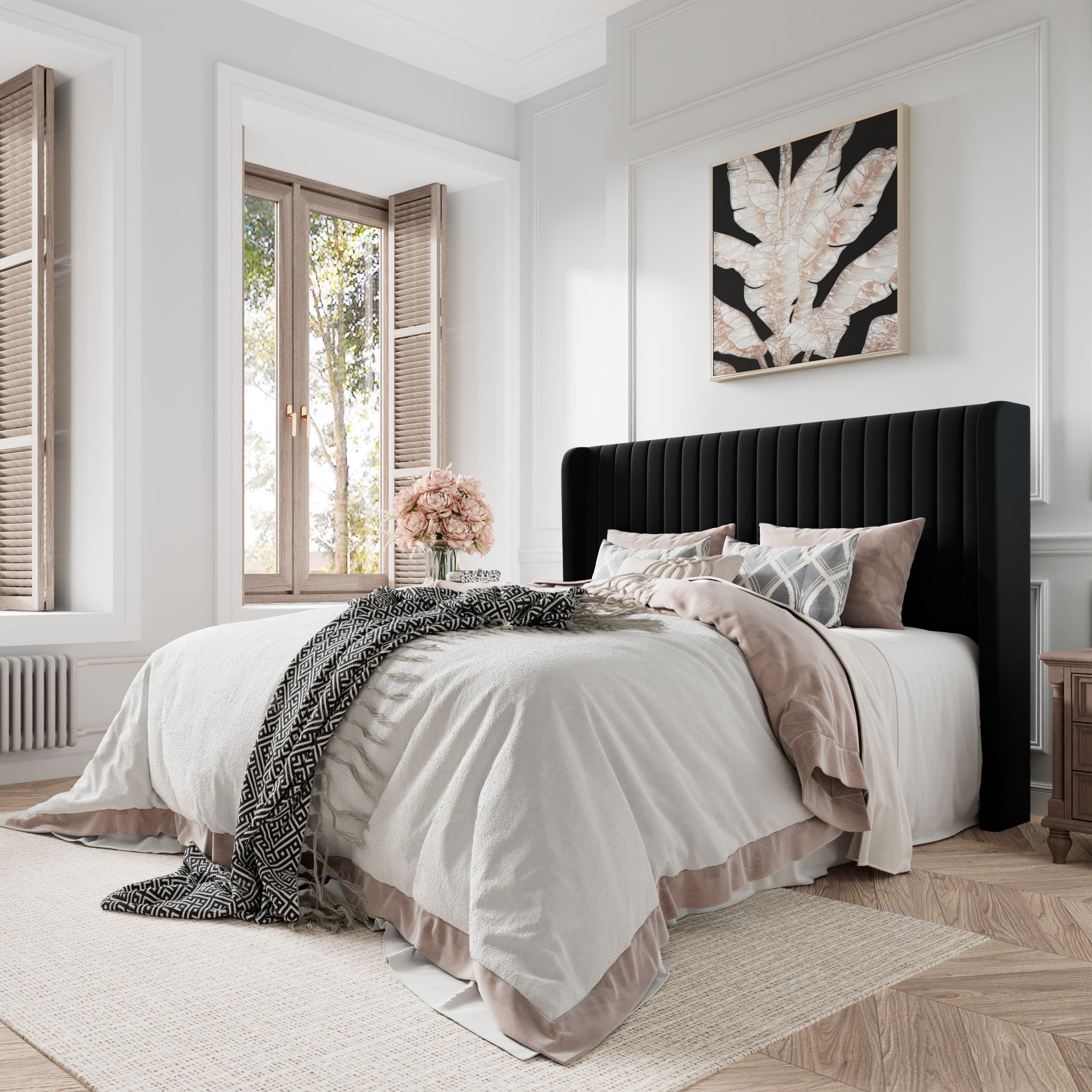 Full size wingback headboard discount