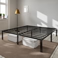 thumbnail image 1 of Amolife Heavy Duty King Size 14'' Metal Platform Bed Frame with Ample Under-bed Storage Space, Black, 1 of 9