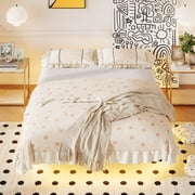 Amolife Heavy Duty Queen Size Floating Bed Frame with Smart LED Lights and Charging Station, Black