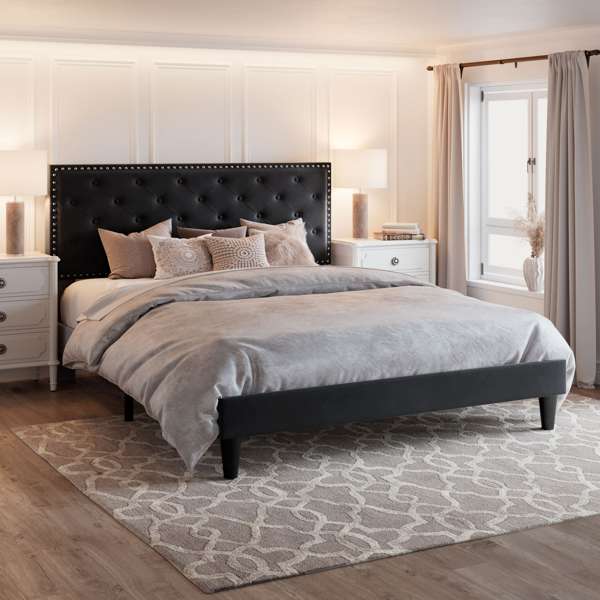 Homelegance 1356FC1 Morelle Collection Full Bed, Cherry Headboard