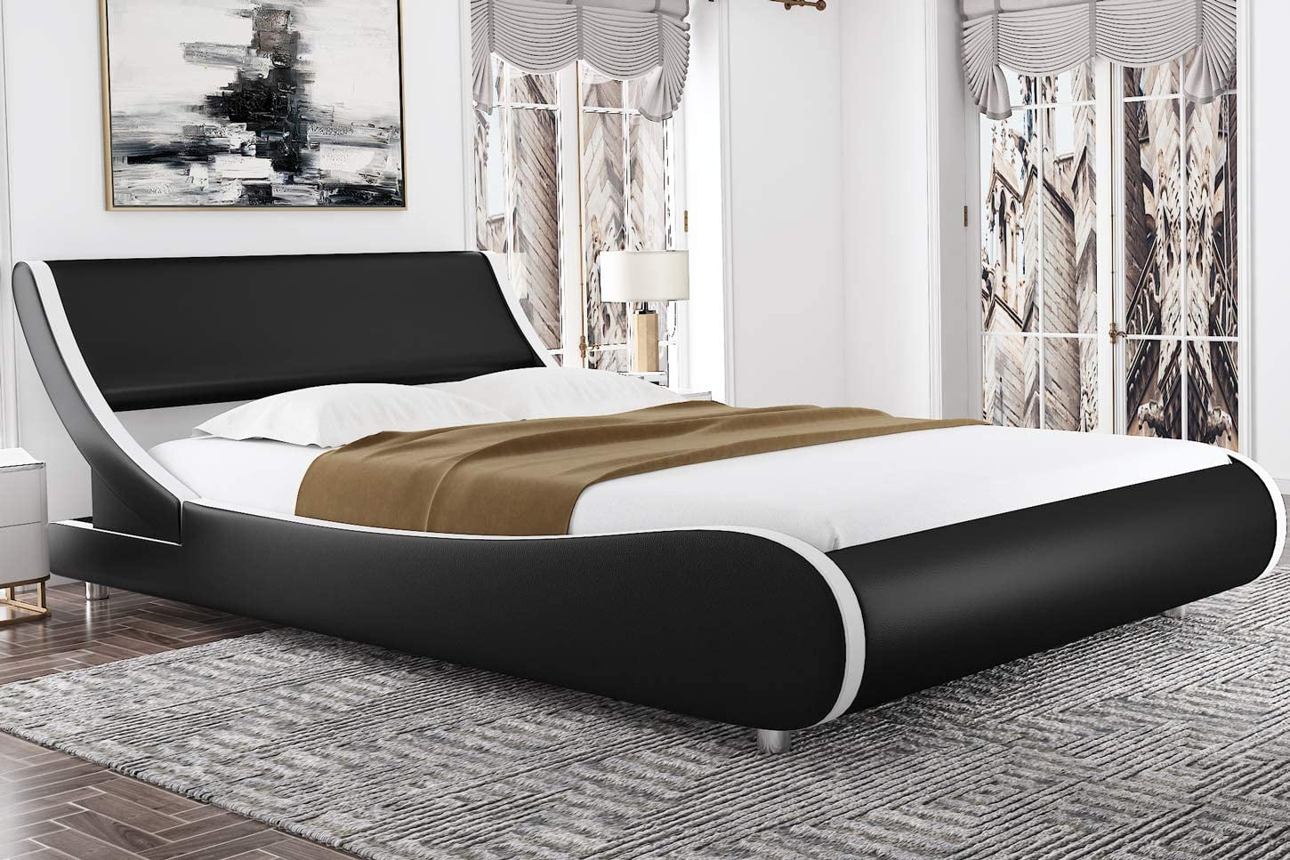 Modern Design Comforter Bedding Queen King Size Leather Bed Bedroom Set -  China Murphy Bed, Bed Frame