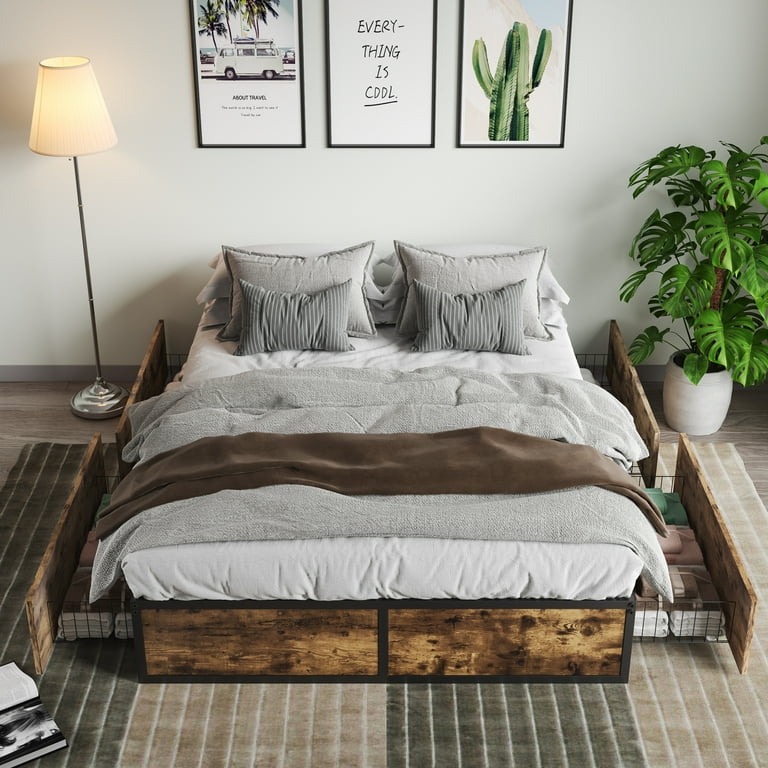 Sliding slat 2024 bed frame