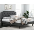 Amolife Queen Upholstered Platform Bed Frame with Diamond Button Tufted