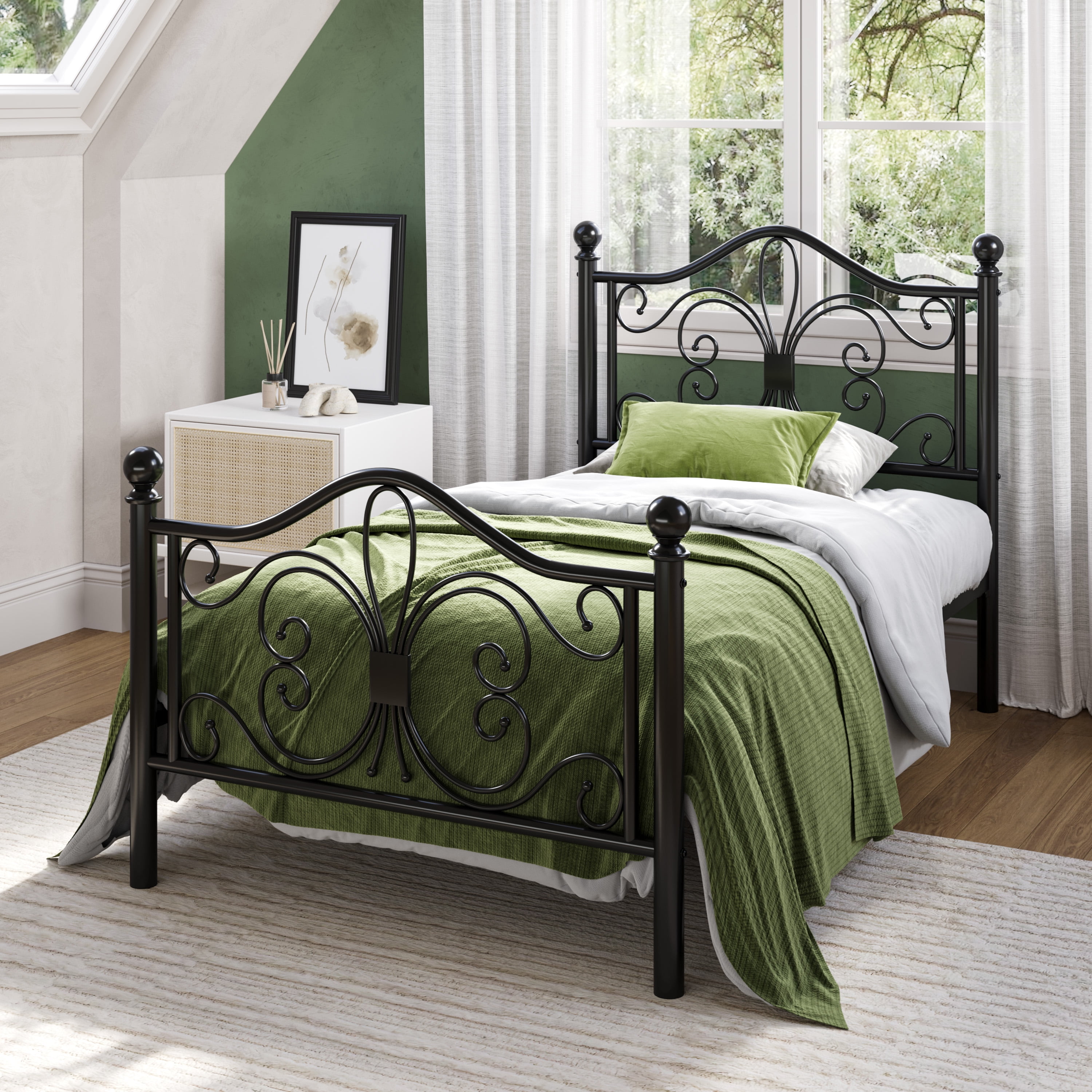 Pretty metal bed frames discount