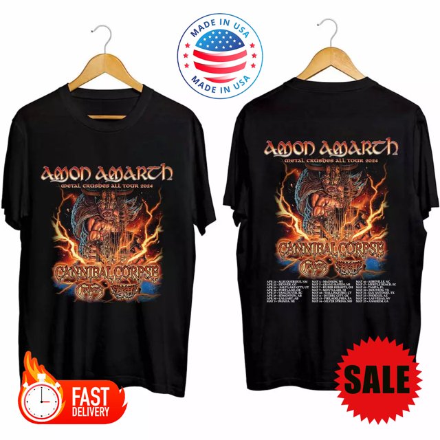 Amon Amarth Band Metal Crushes All Tour T shirt Full Size S5XL
