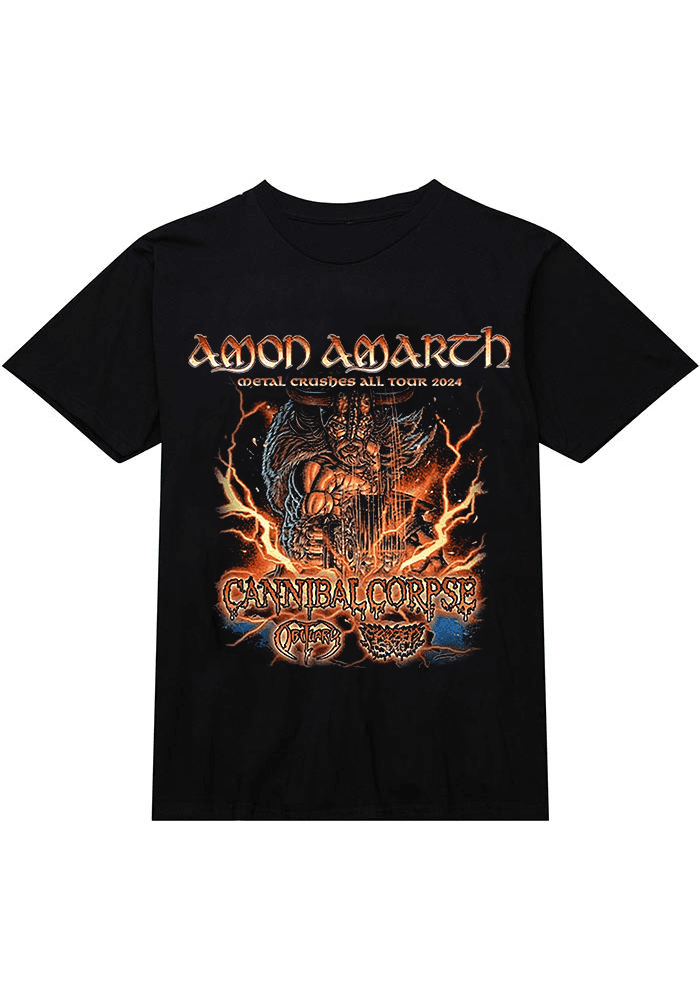 Amon Amarth Band Shirt, Metal Crushes All Tour 2024 Shirt, Amon Amarth 2024 Concert Shirt, Metal