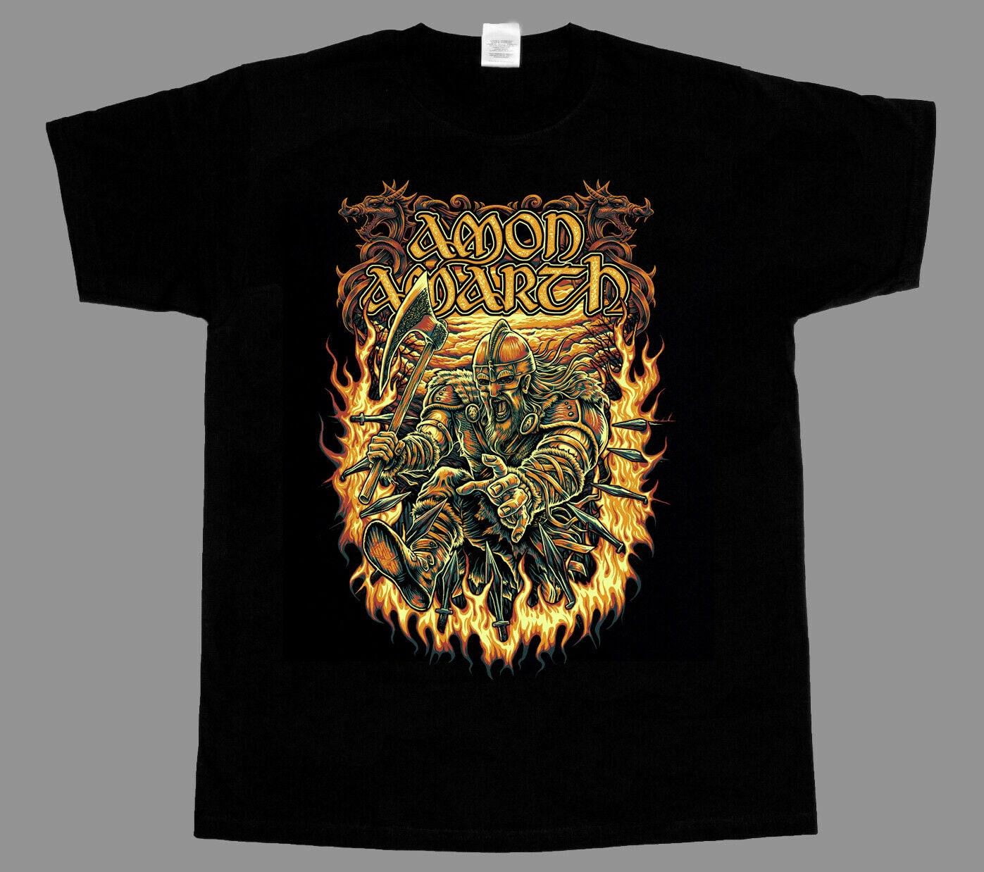 Amon Amarth T Shirt Metal Vintage 90'S Music Shirt Aesthetic Shirt Clothing T Shirt Shirt, Size M, Tee Black New