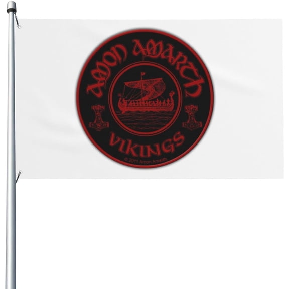 Amon Metal Rock Amarth Flag 3x5 Ft Garden Yard House Flags Decorative Banner, Indoor Outdoor Party Home Decor, As Pic
