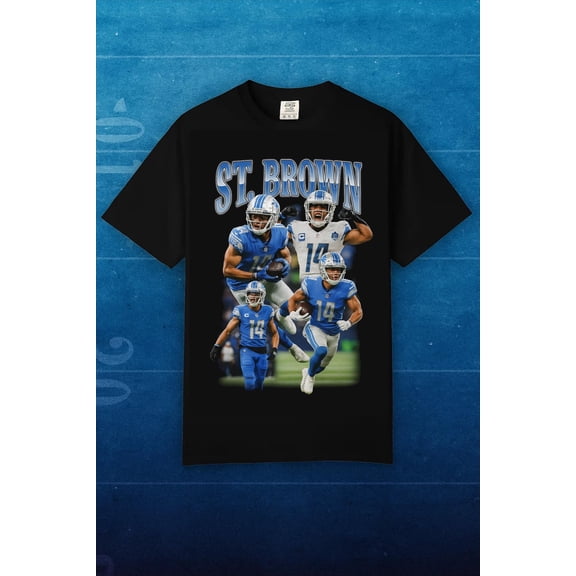 Amon-Ra St. Brown Bootleg Shirt, Vintage Football Tee, Retro Football Fan Gift
