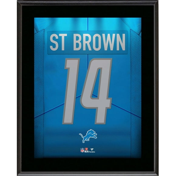 Amon-Ra St. Brown Detroit Lions 10.5" x 13" Jersey Number Sublimated Player Plaque