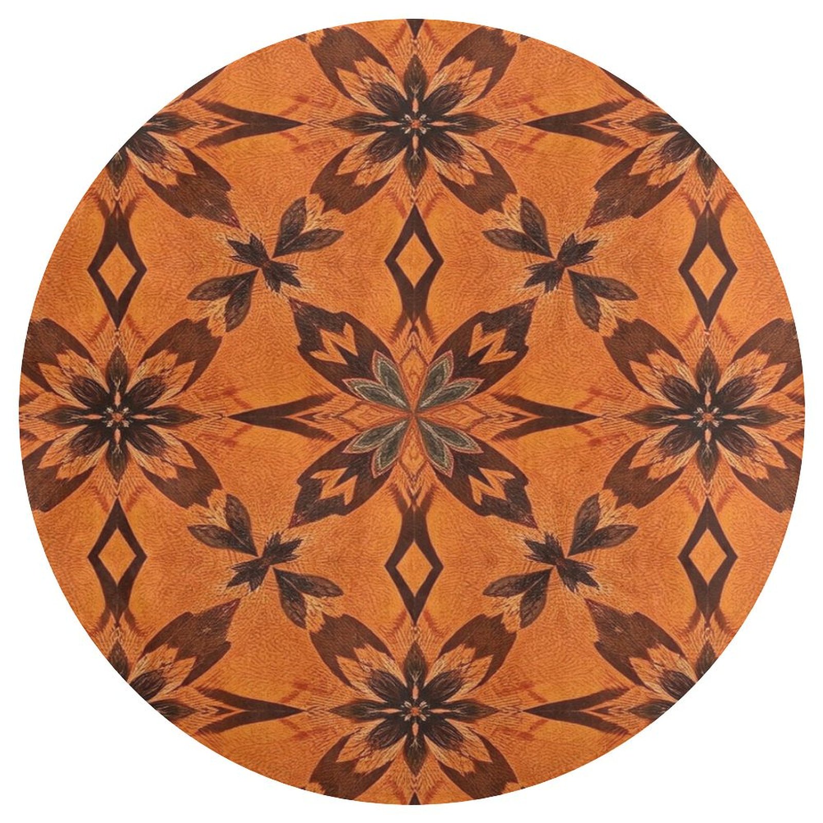 Amond Pattern Round Area Rug Floor Carpets Washable Indoor Floor Area ...