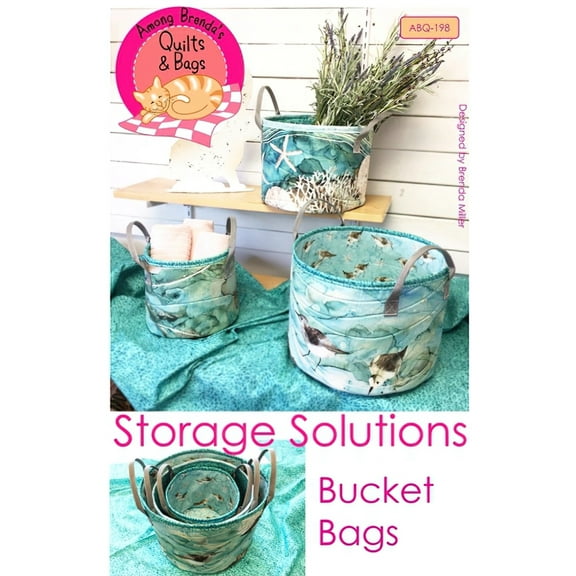 Among Brenda's Quilts & Bags Storage Solutions Bucket Bags Sewing Pattern
