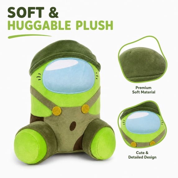 Among Game Crewmate Stuffed Animals Us Green Engineer Plushies Soft Cushion Doll 7.87 In Collectible Gaming Accent for Fans 1 PC