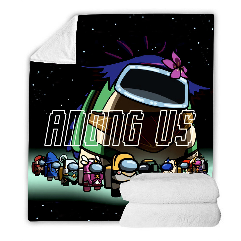 Among US Flannel Kids Sofa Blanket