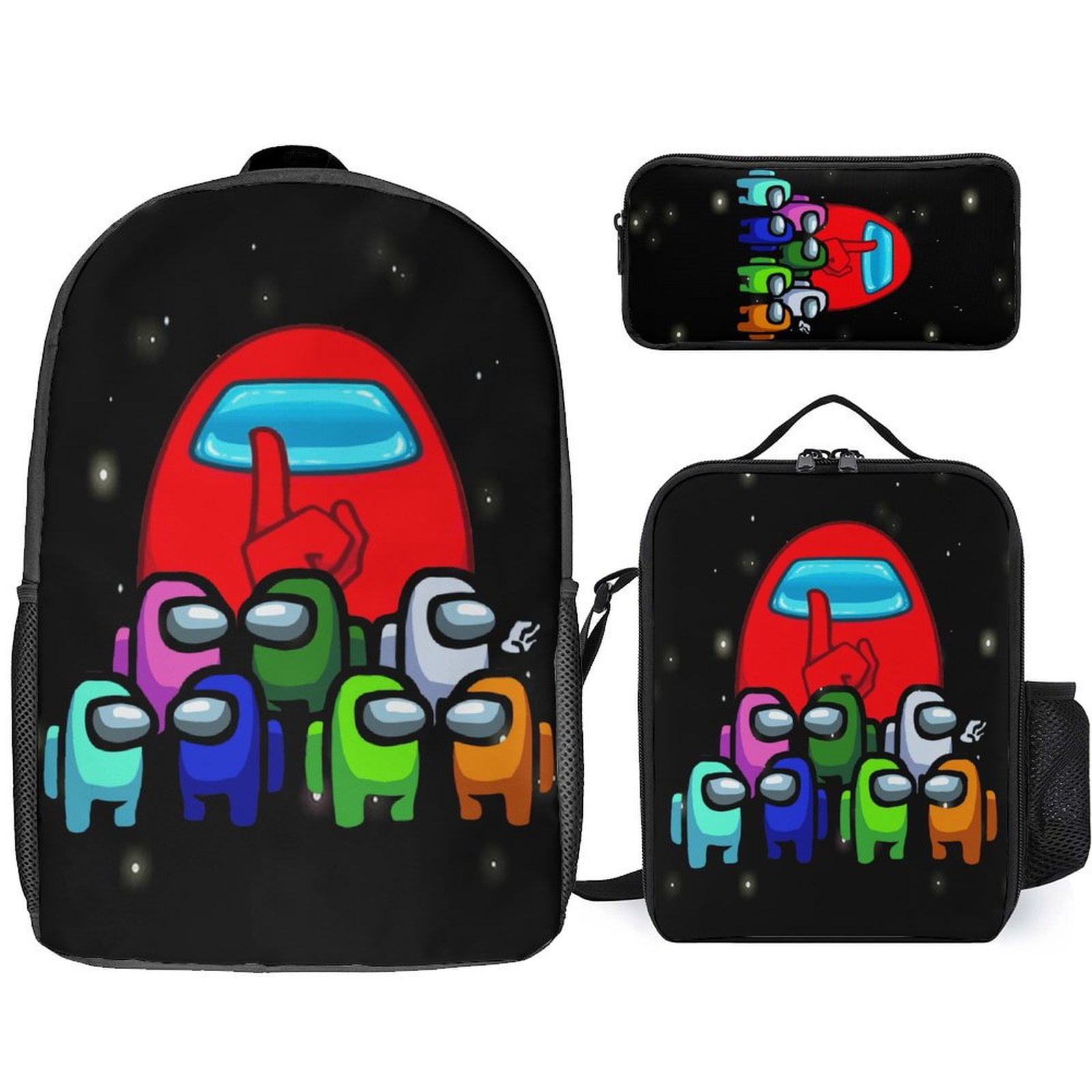 Biyejit 3-Piece Kids Backpack Set With Lunch Bag & Pencil Case - School Bookbag For Boys And Girls, Adjustable, Durable Polyester