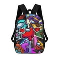 thumbnail image 1 of Among Us Backpack for College 17 Inch Lightweight Waterproof Book Bag with Adjustable Straps Unisex Large Capacity Travel Daypack, 1 of 9