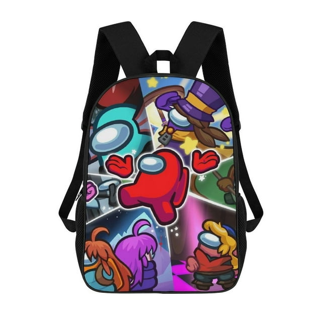 Among Us Backpack for College 17 Inch Lightweight Waterproof Book Bag with Adjustable Straps Unisex Large Capacity Travel Daypack