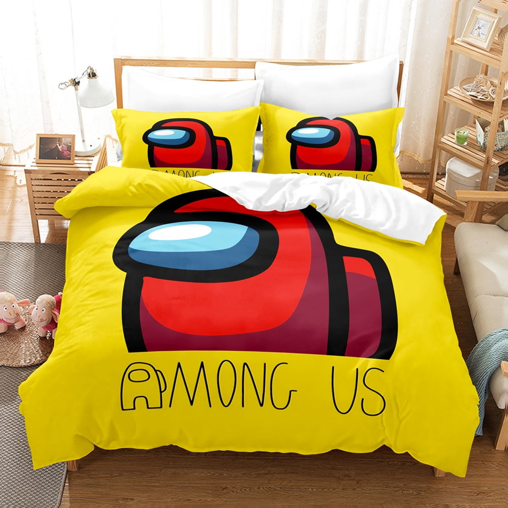 Among Us Bedding Duvet Covers 3D Print Cute Game Character Bedding Sets