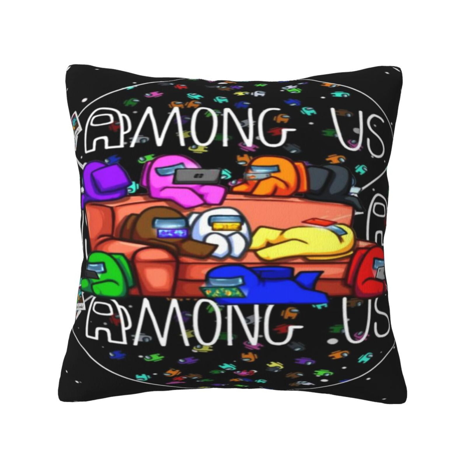 Among Us Black Velvet Throw Pillow Covers For Living Room Couch Sofa