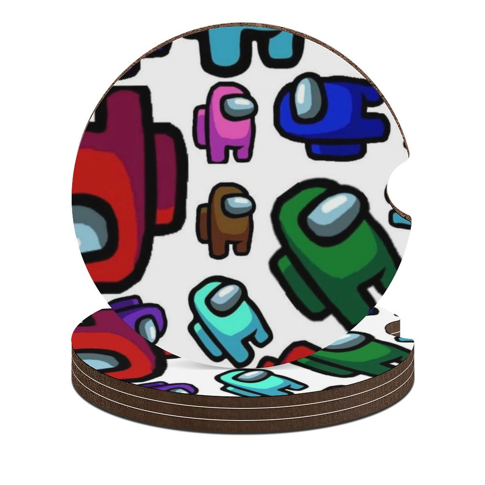 Among Us Coasters Cute Coasters Multipack, 2.6 Inch Round Decorative