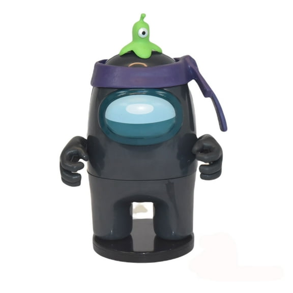 Among Us Crewmate Black 4.5 Inch Figure with Stamper Series 1