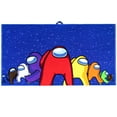 thumbnail image 1 of Among Us Crewmates Oversized Kids Towel with Hanging Loop, Cotton, Blue, Innersloth, 1 of 2