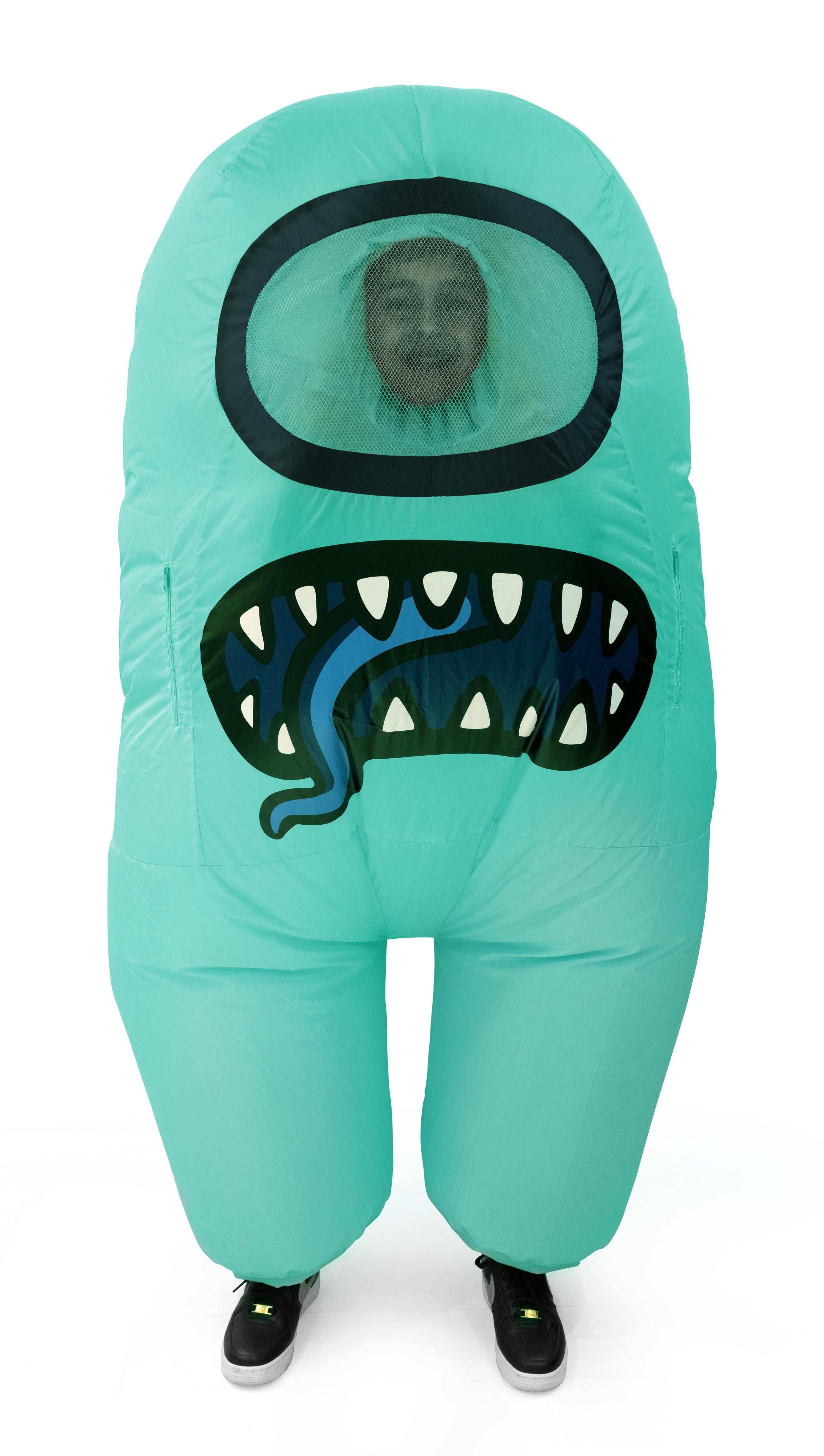 Among Us Imposter Inflatable Halloween Costume for Children, Youth One Size Fit, by YuMe Toys
