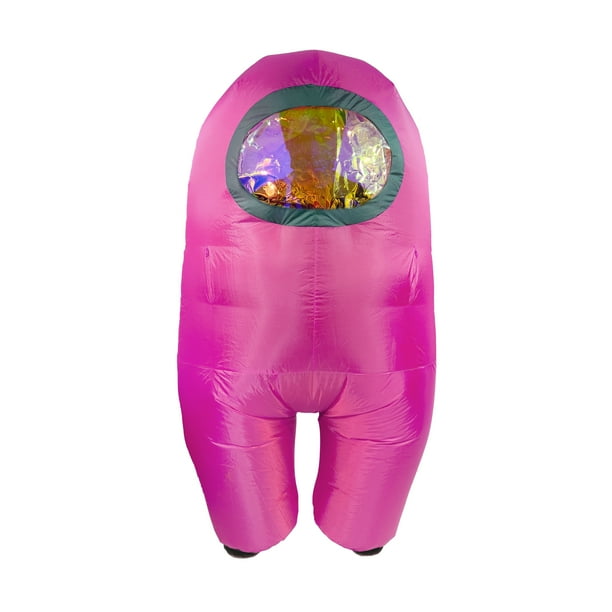 Among Us Inflatable Fancy Dress Halloween Costume, Adult One Size Pink