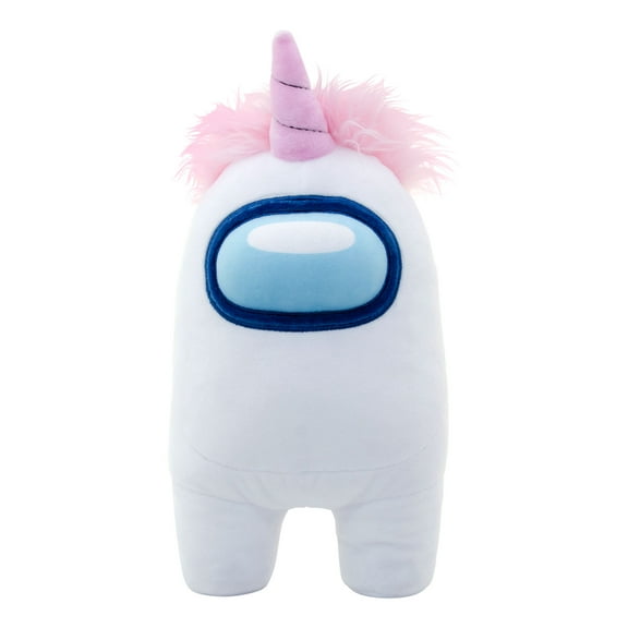 Among Us Official- 12-Inch Super-Soft Squishy Plush - White with Unicorn Hat