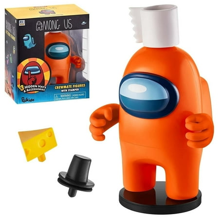 Among Us Orange Crewmate Ink Stamper 5 Inch Figure PMI International Toys