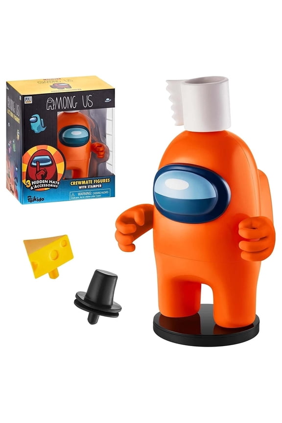 Among Us Orange Crewmate Ink Stamper 5 Inch Figure PMI International Toys