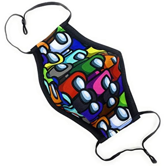 Among Us Packed KID Face Mask w/ Black Bias Tape - Maskara by BengC