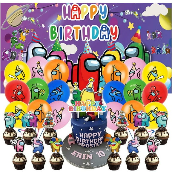 Party Supplies Latex Balloons Decor Banner Backdrop Kit Birthday Decorations